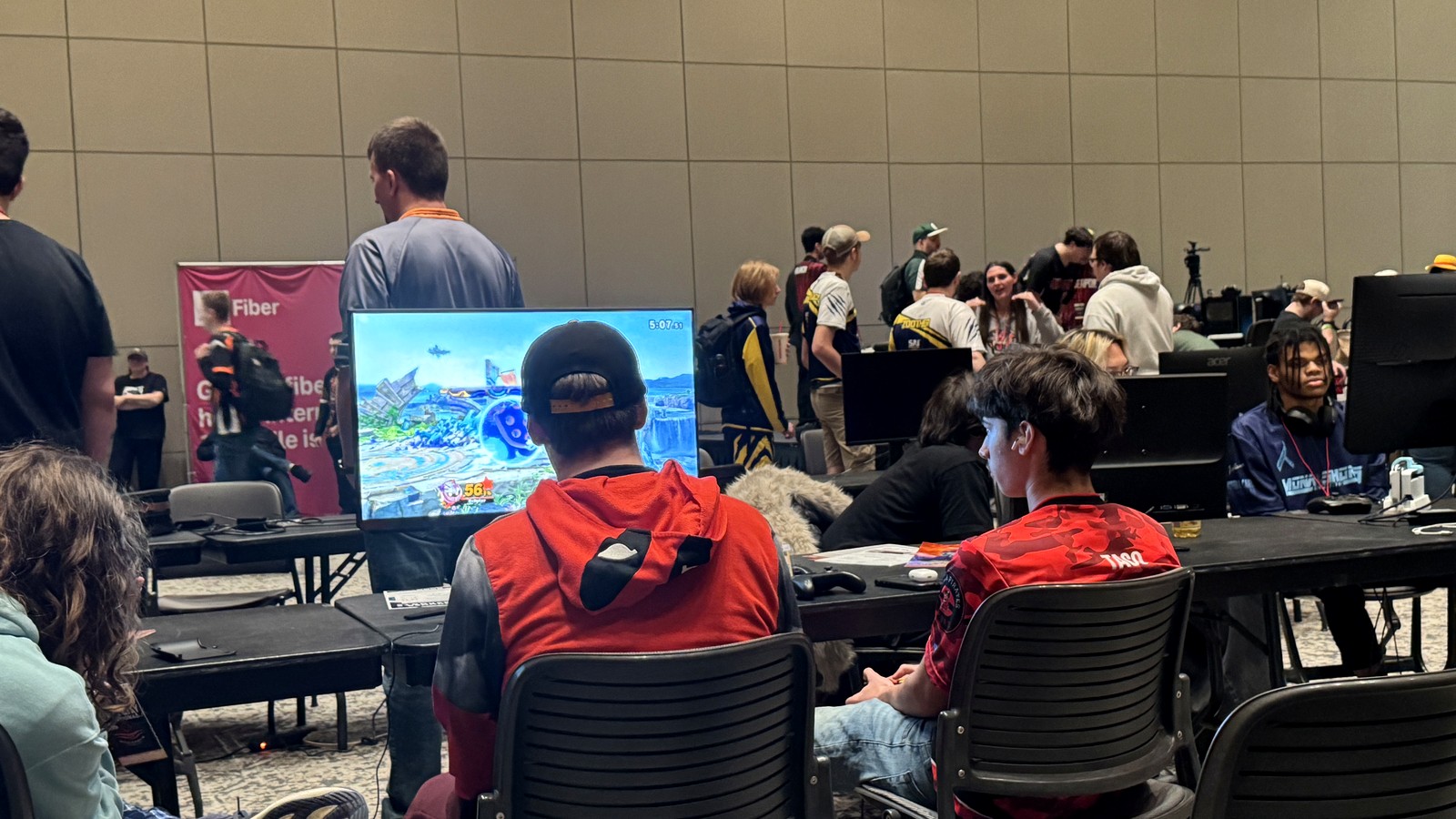 High school esports players competing live at River City Invitational